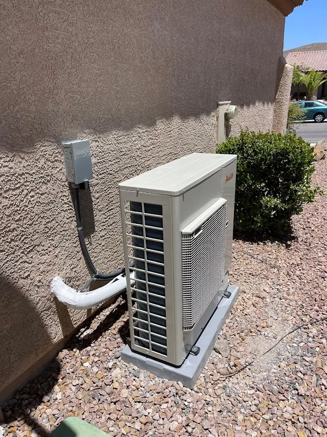 Residential air conditioning condenser unit in Fremont